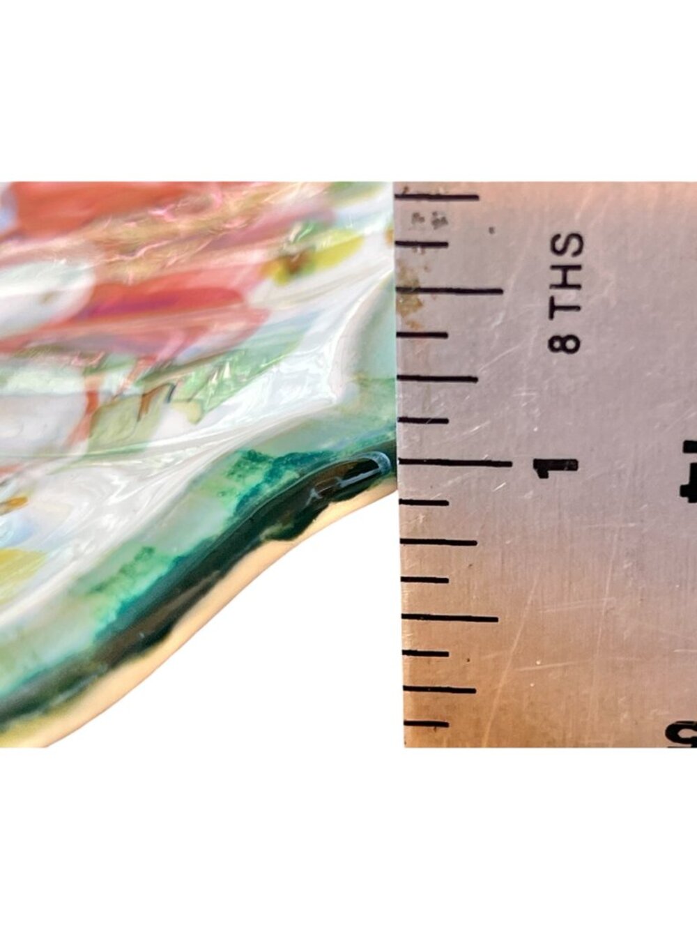 Erphila Rosita Platter Hand-Painted Italy Floral 12.5x12 Ceramic Plate Handles - Picture 6 of 8